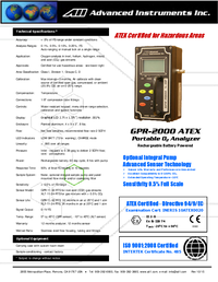 Thumbnail of document Manual - GPR-2000 Oxygen Analyzer